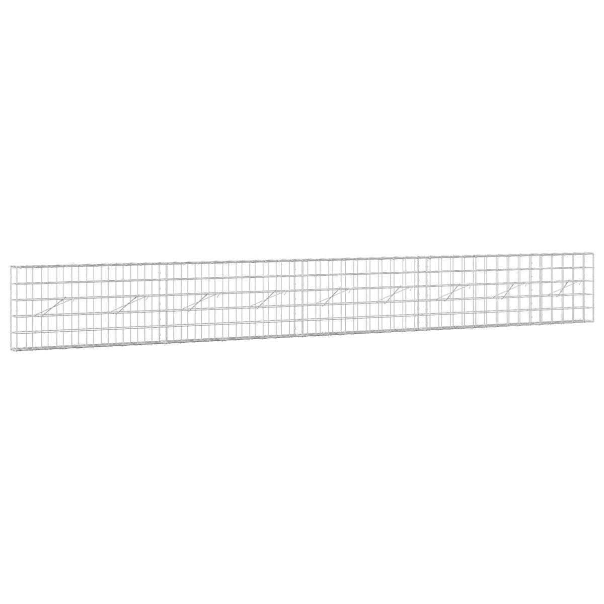 vidaXL Gabion z drutem 5 mm i siatką 10x10 cm 450x10x50 cm