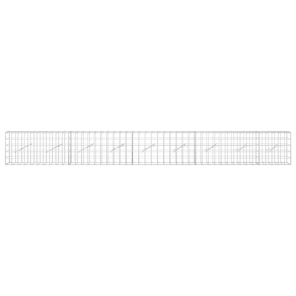 vidaXL Gabion z drutem 5 mm i siatką 10x10 cm 450x10x50 cm
