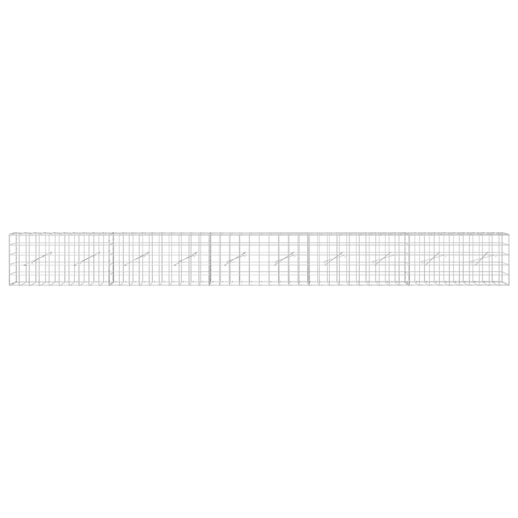 vidaXL Gabion z drutem 5 mm i siatką 10x10 cm 500x10x50 cm