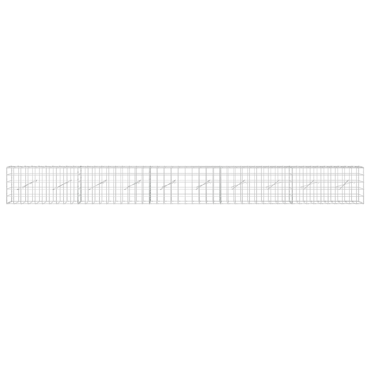 vidaXL Gabion z drutem 5 mm i siatką 10x10 cm 500x10x50 cm