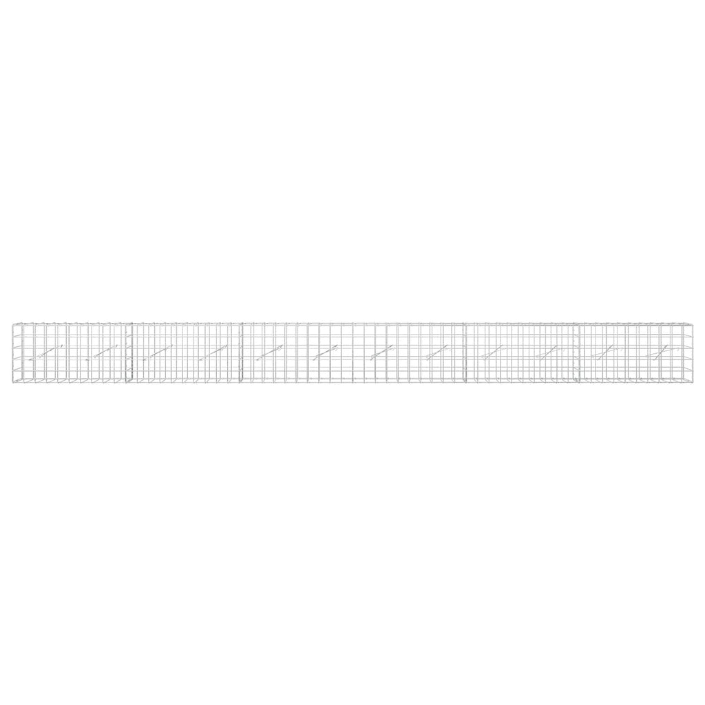vidaXL Gabion z drutem 5 mm i siatką 10x10 cm 600x10x50 cm