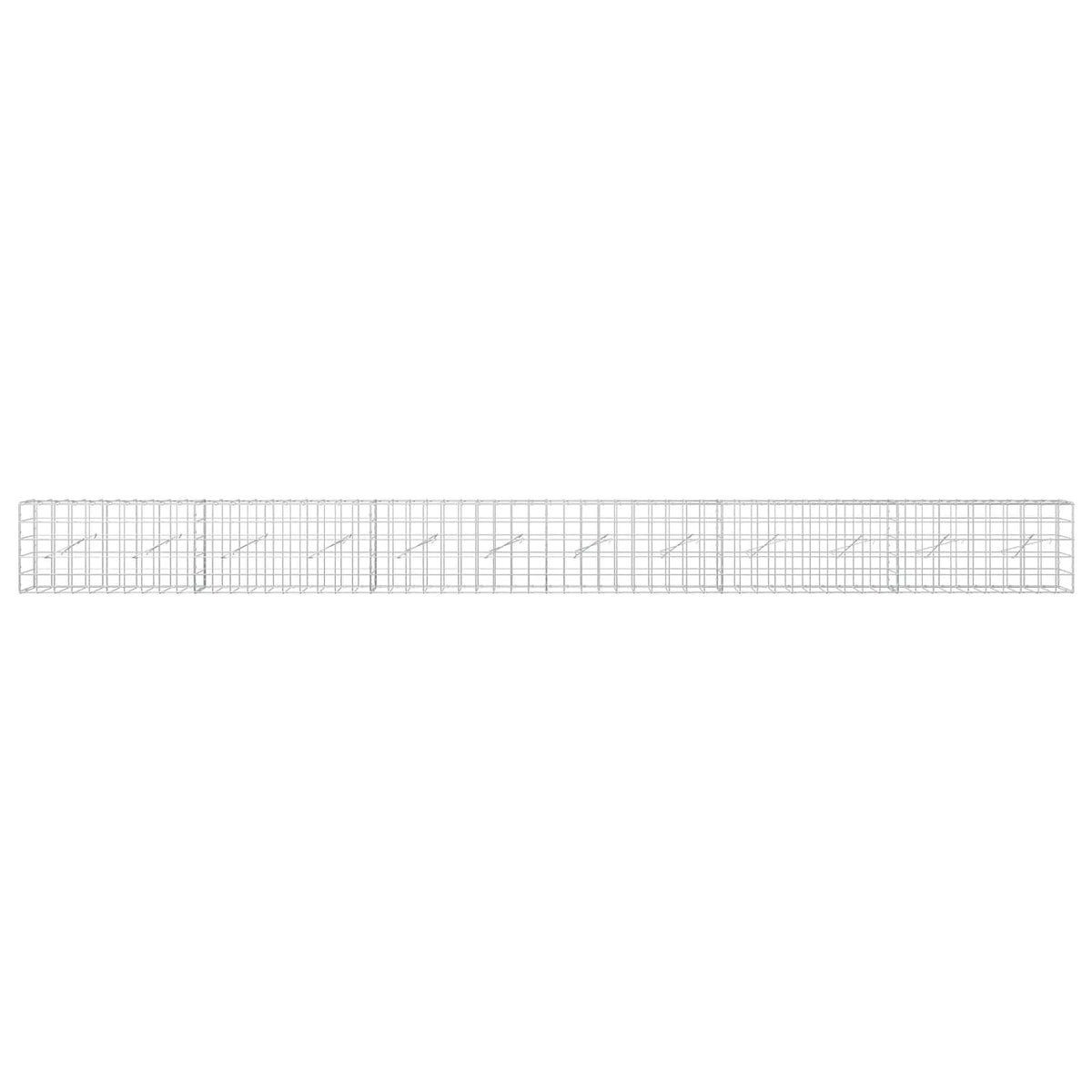 vidaXL Gabion z drutem 5 mm i siatką 10x10 cm 600x10x50 cm