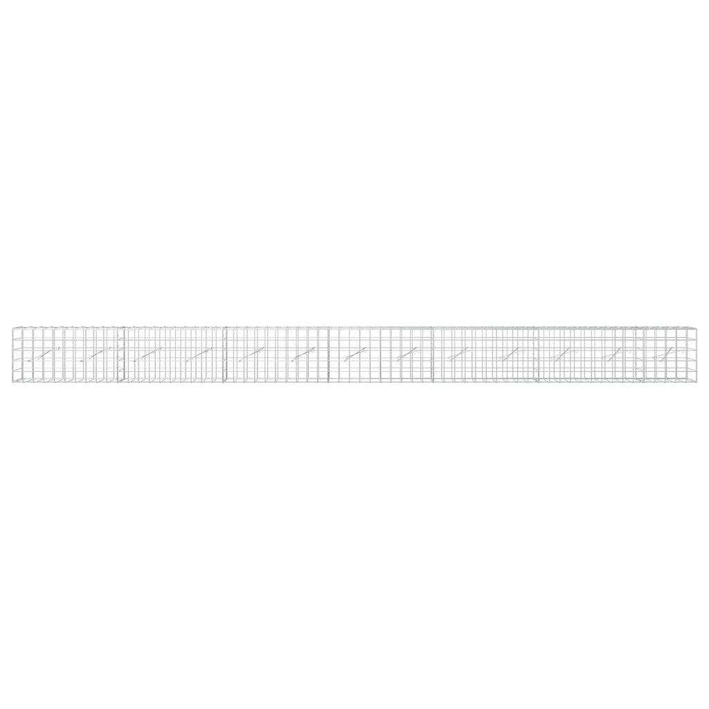 vidaXL Gabion z drutem 5 mm i siatką 10x10 cm 650x10x50 cm