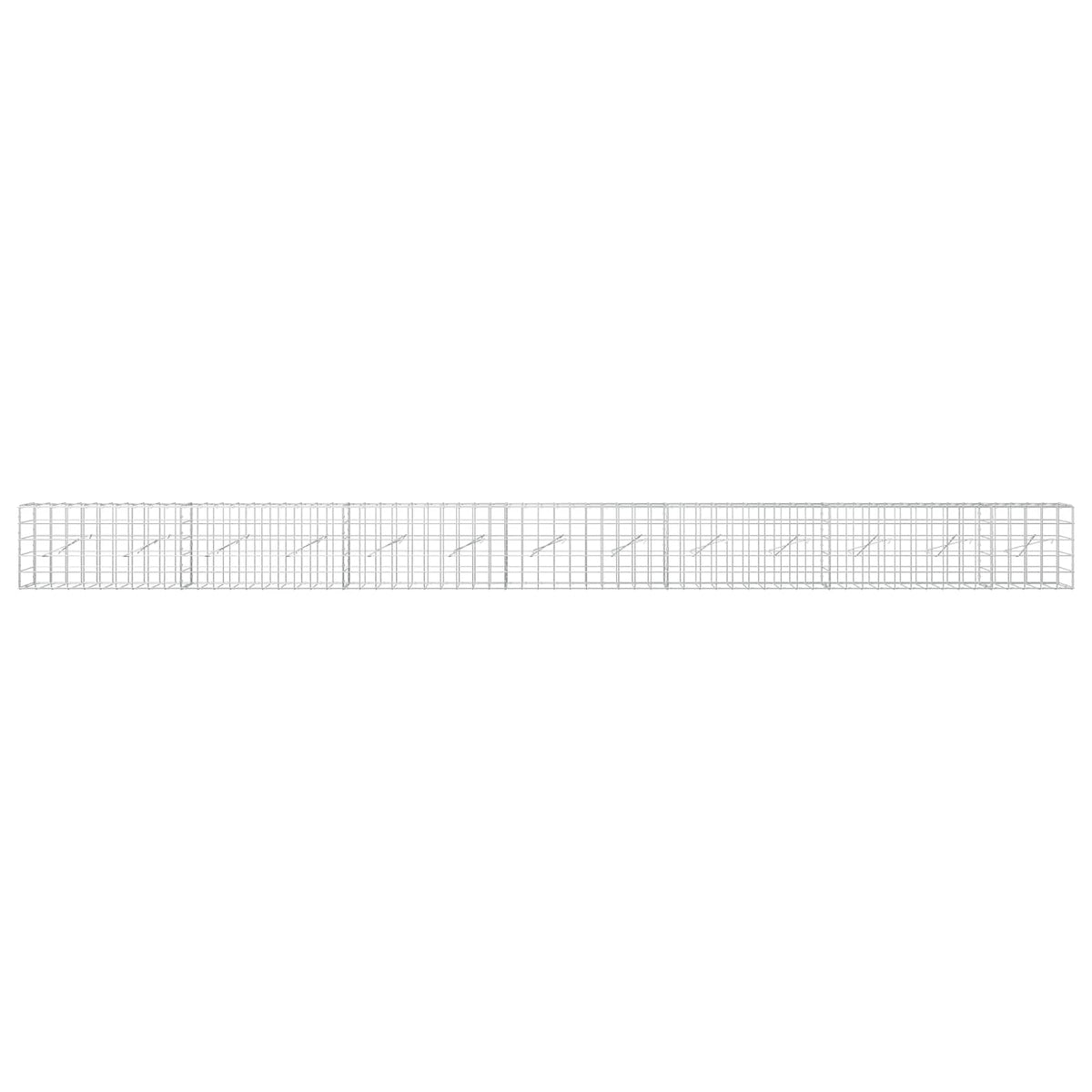 vidaXL Gabion z drutem 5 mm i siatką 10x10 cm 650x10x50 cm