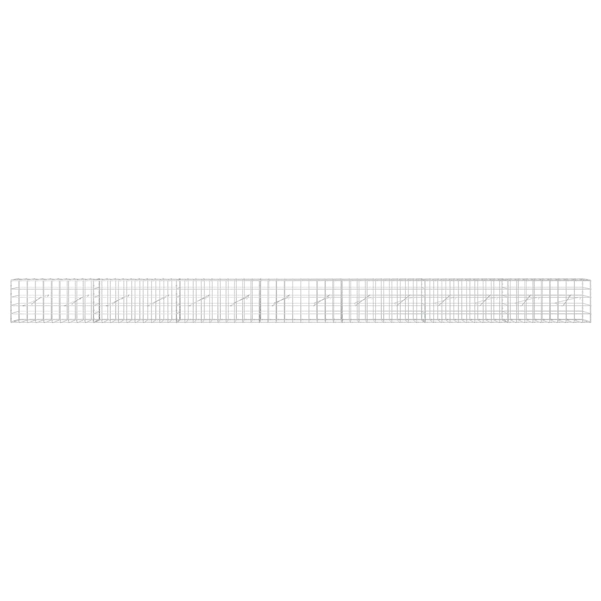 vidaXL Gabion z drutem 5 mm i siatką 10x10 cm 700x10x50 cm