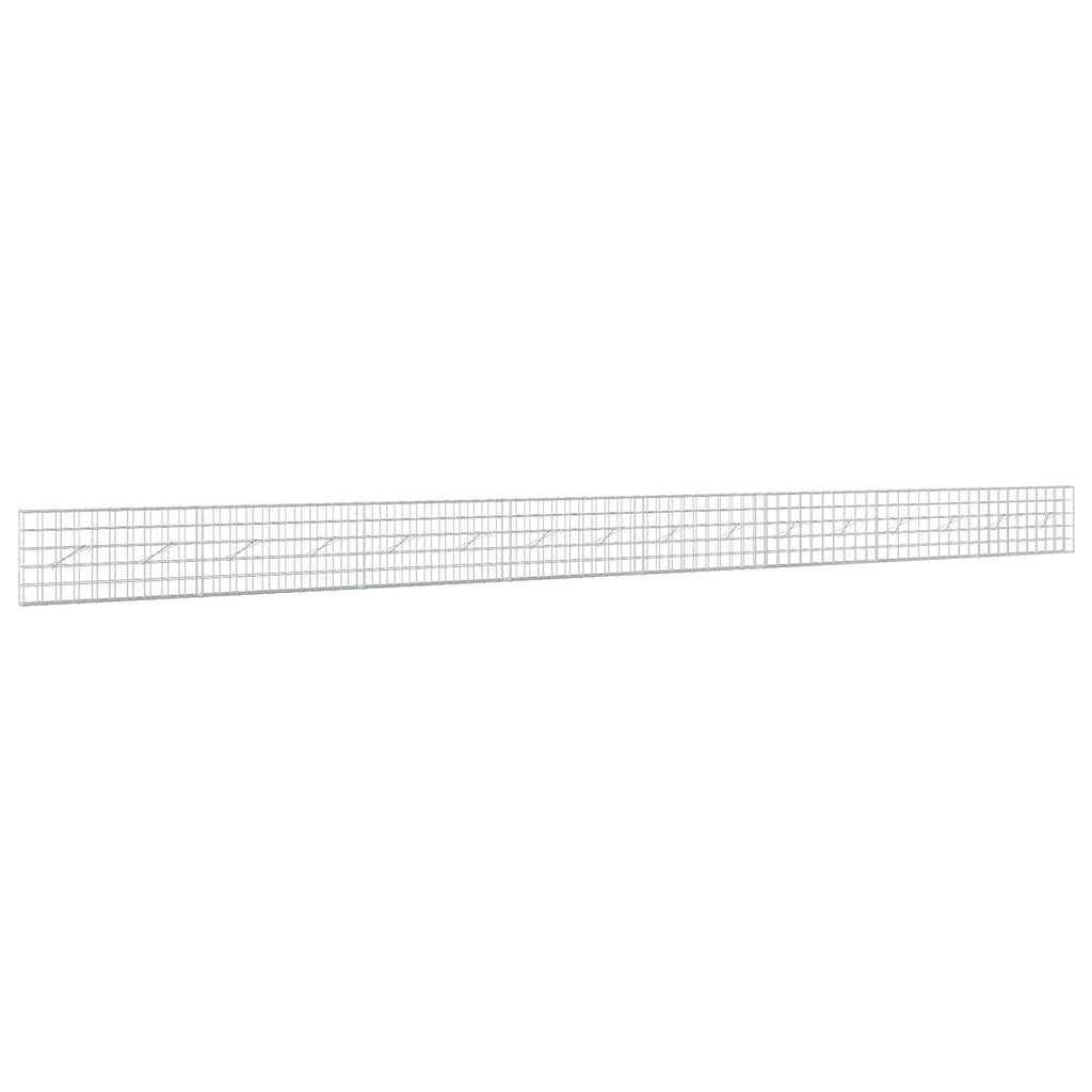 vidaXL Gabion z drutem 5 mm i siatką 10x10 cm 800x10x50 cm