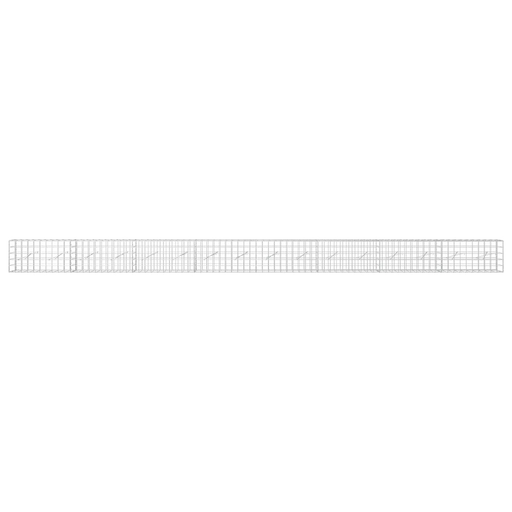 vidaXL Gabion z drutem 5 mm i siatką 10x10 cm 800x10x50 cm