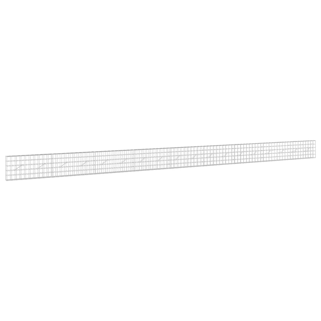vidaXL Gabion z drutem 5 mm i siatką 10x10 cm 900x10x50 cm