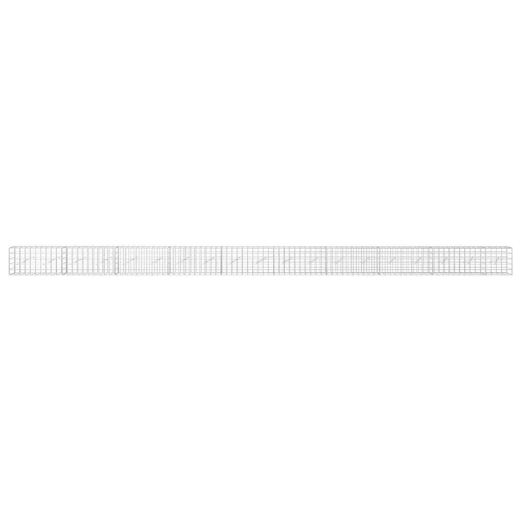 vidaXL Gabion z drutem 5 mm i siatką 10x10 cm 950x10x50 cm