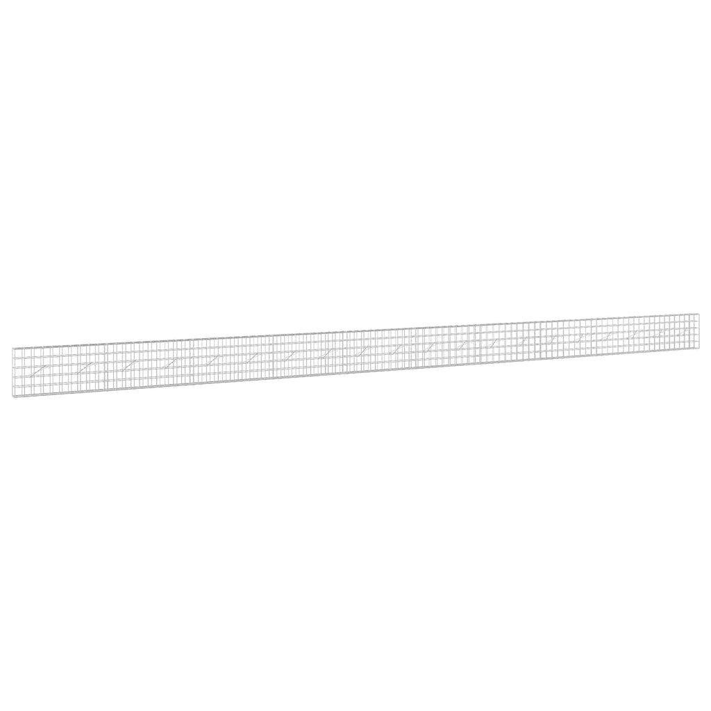vidaXL Gabion z drutem 5 mm i siatką 10x10 cm 1000x10x50 cm