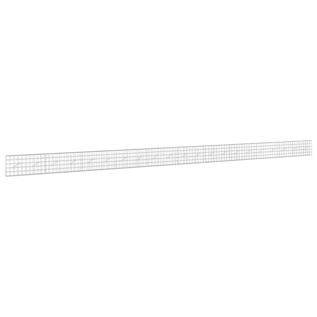 vidaXL Gabion z drutem 5 mm i siatką 10x10 cm 1050x10x50 cm