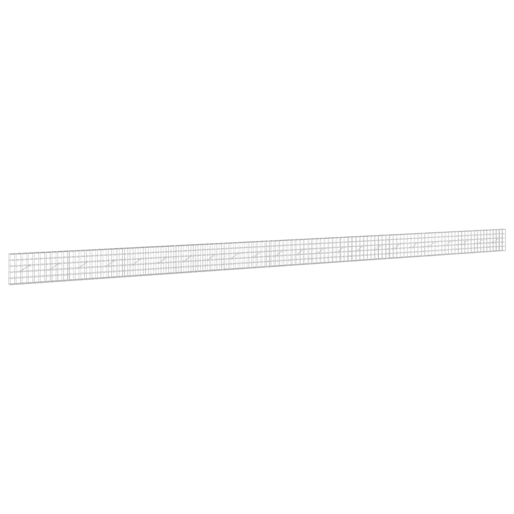 vidaXL Gabion z drutem 5 mm i siatką 10x10 cm 1150x10x50 cm