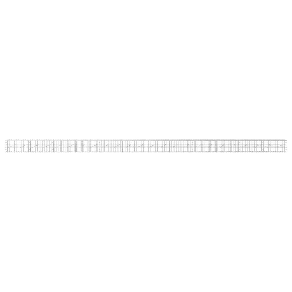 vidaXL Gabion z drutem 5 mm i siatką 10x10 cm 1200x10x50 cm