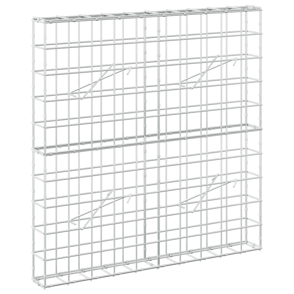 vidaXL Gabion z drutem 5 mm i siatką 10x10 cm 100x10x100 cm