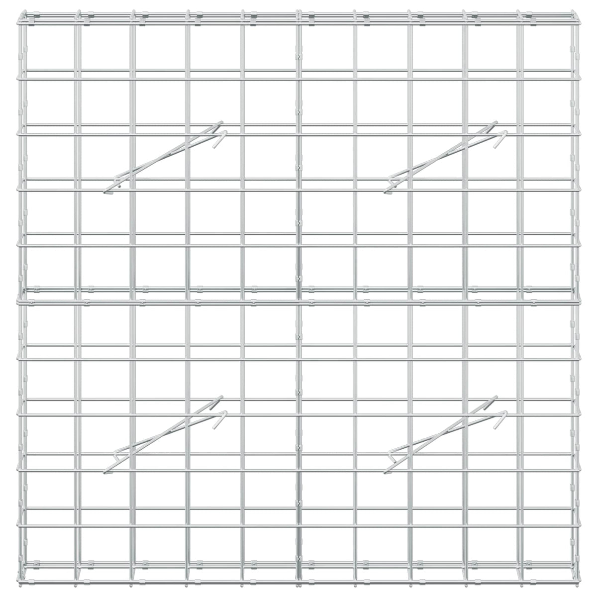vidaXL Gabion z drutem 5 mm i siatką 10x10 cm 100x10x100 cm