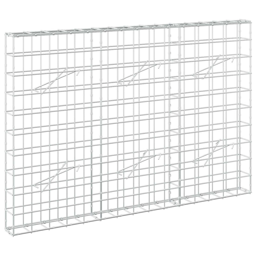 vidaXL Gabion z drutem 5 mm i siatką 10x10 cm 150x10x100 cm