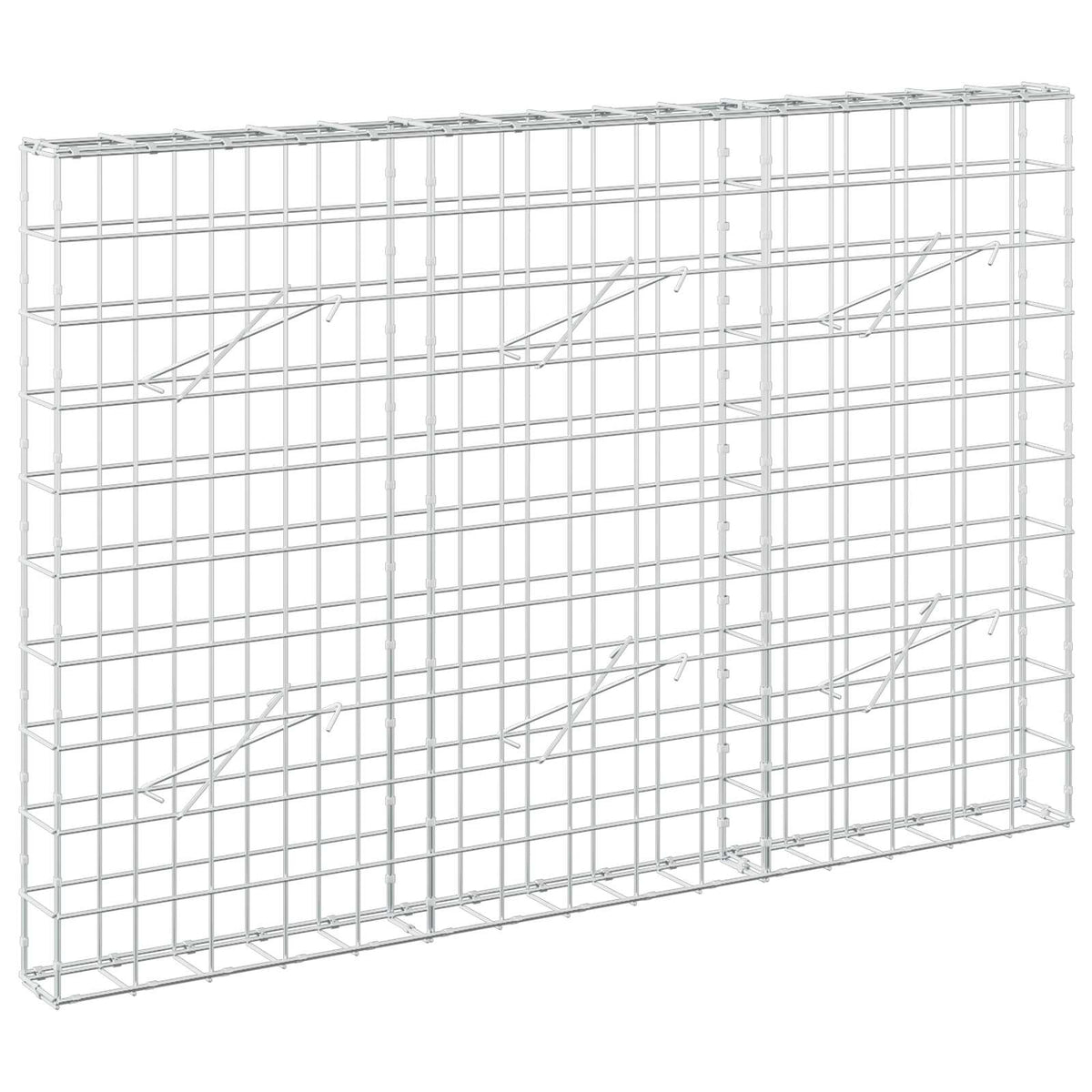 vidaXL Gabion z drutem 5 mm i siatką 10x10 cm 150x10x100 cm