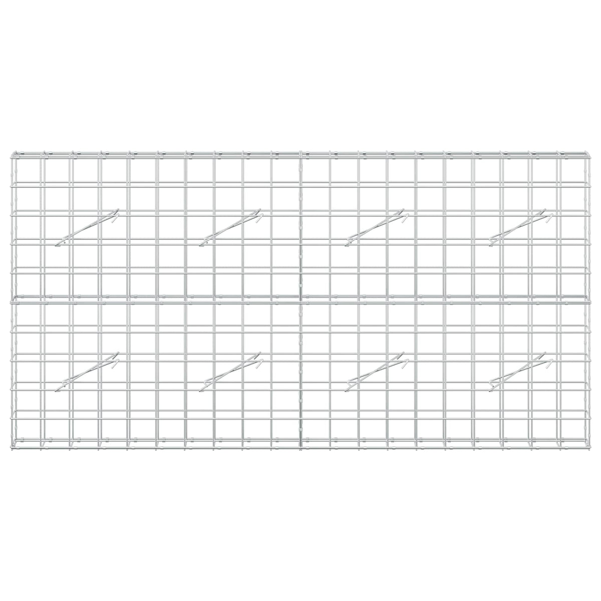 vidaXL Gabion z drutem 5 mm i siatką 10x10 cm 200x10x100 cm