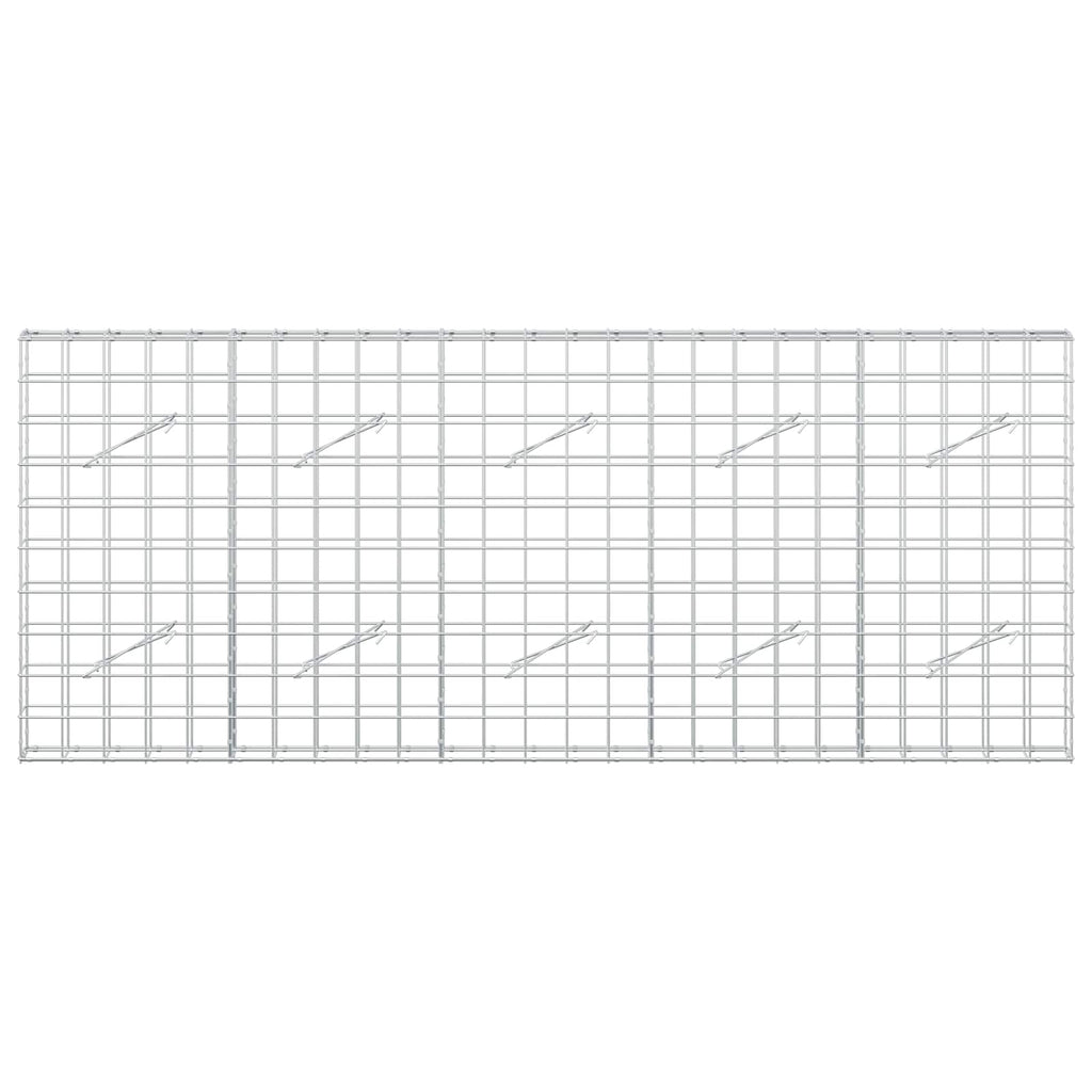 vidaXL Gabion z drutem 5 mm i siatką 10x10 cm 250x10x100 cm