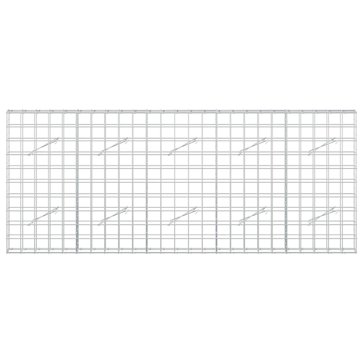 vidaXL Gabion z drutem 5 mm i siatką 10x10 cm 250x10x100 cm