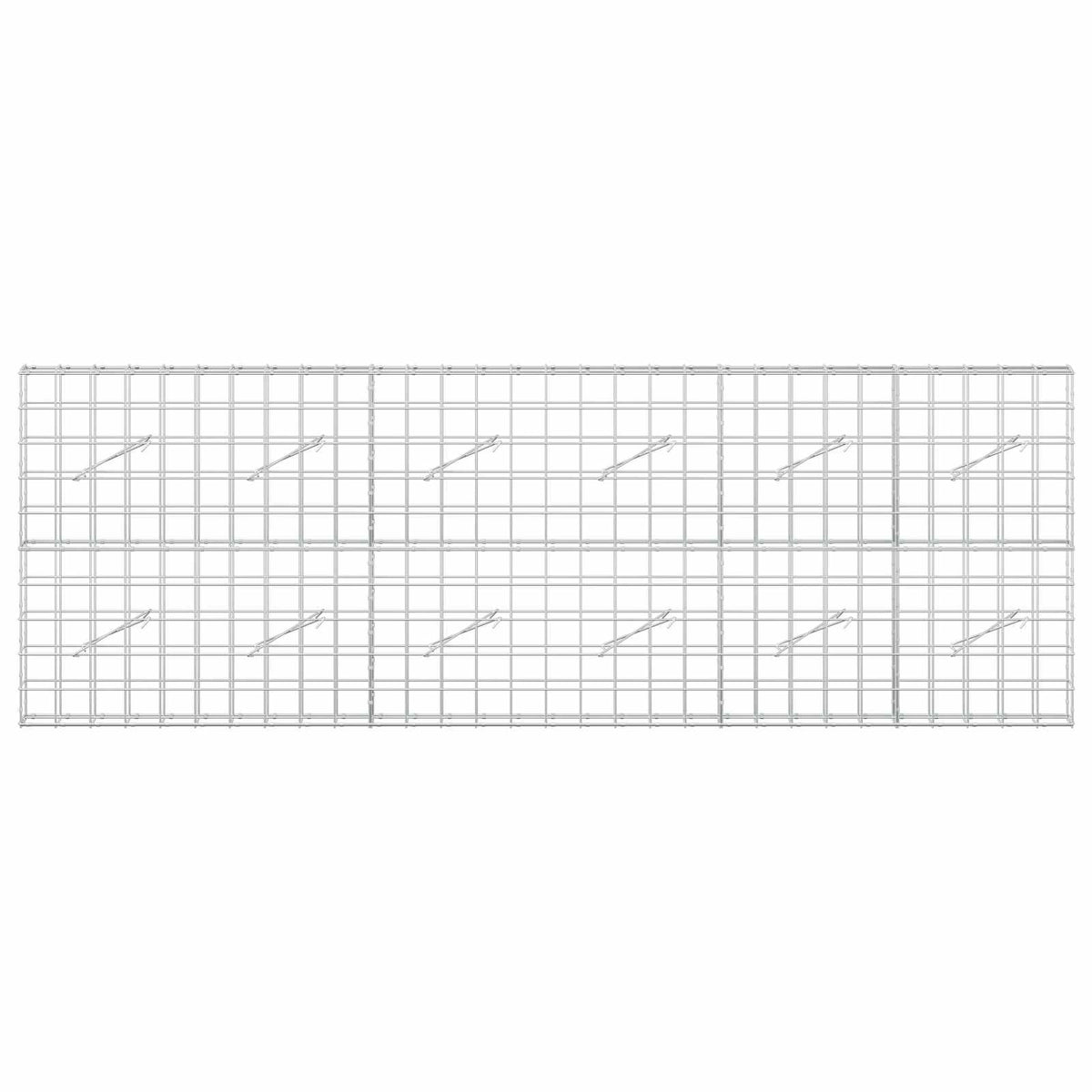 vidaXL Gabion z drutem 5 mm i siatką 10x10 cm 300x10x100 cm