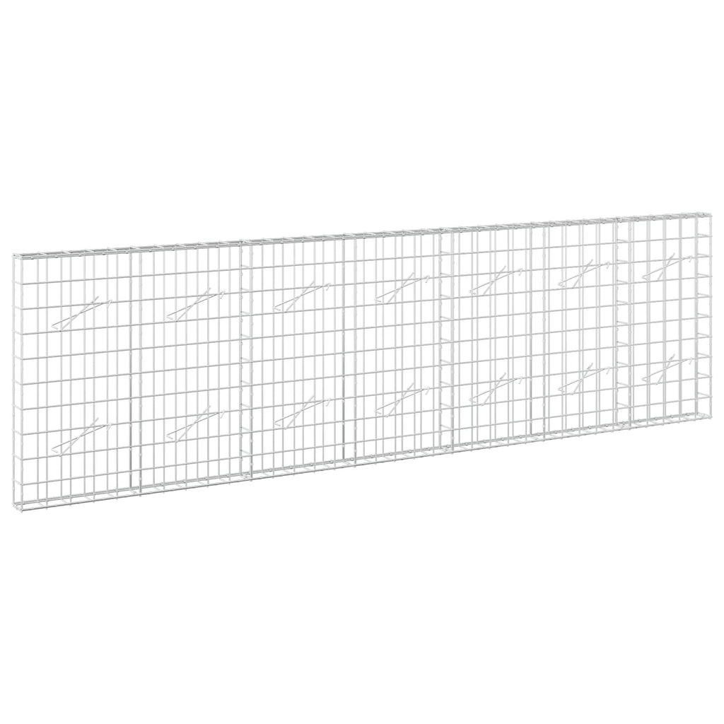 vidaXL Gabion z drutem 5 mm i siatką 10x10 cm 350x10x100 cm
