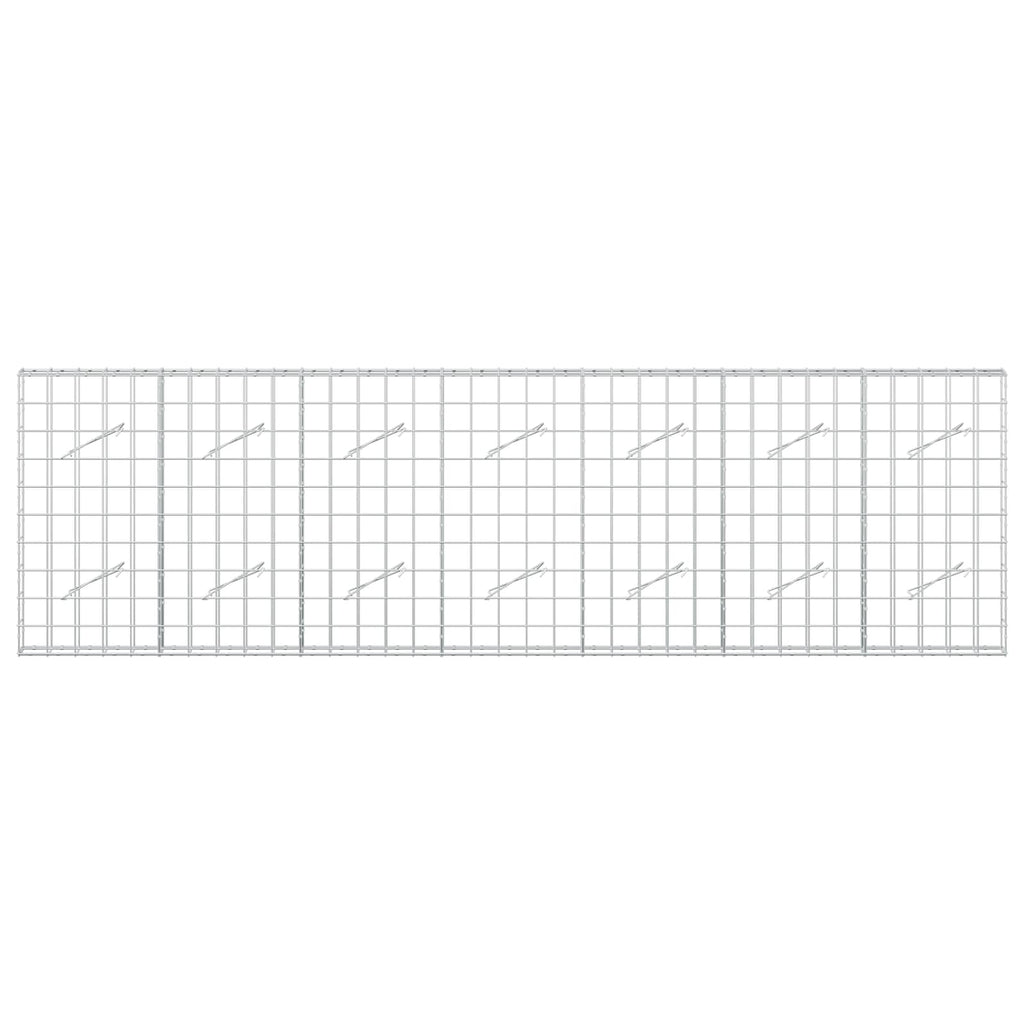 vidaXL Gabion z drutem 5 mm i siatką 10x10 cm 350x10x100 cm