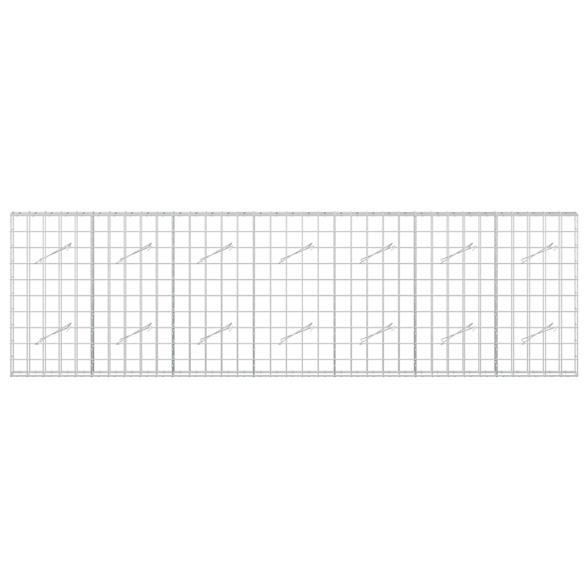 vidaXL Gabion z drutem 5 mm i siatką 10x10 cm 350x10x100 cm
