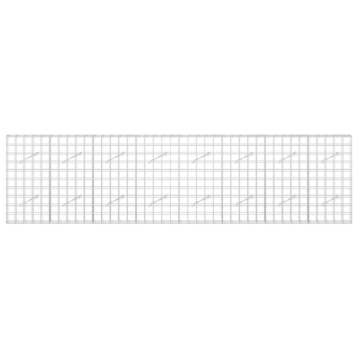 vidaXL Gabion z drutem 5 mm i siatką 10x10 cm 400x10x100 cm