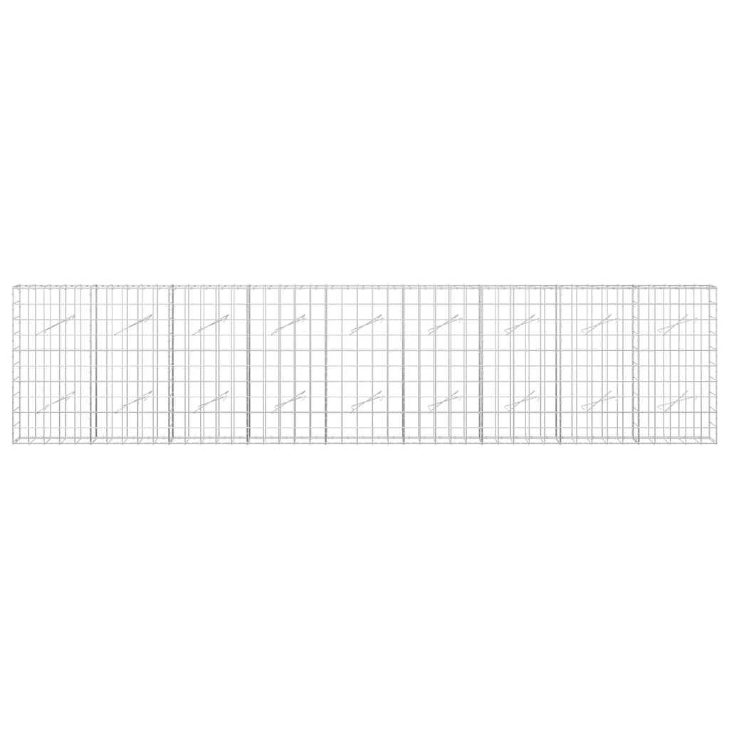 vidaXL Gabion z drutem 5 mm i siatką 10x10 cm 450x10x100 cm