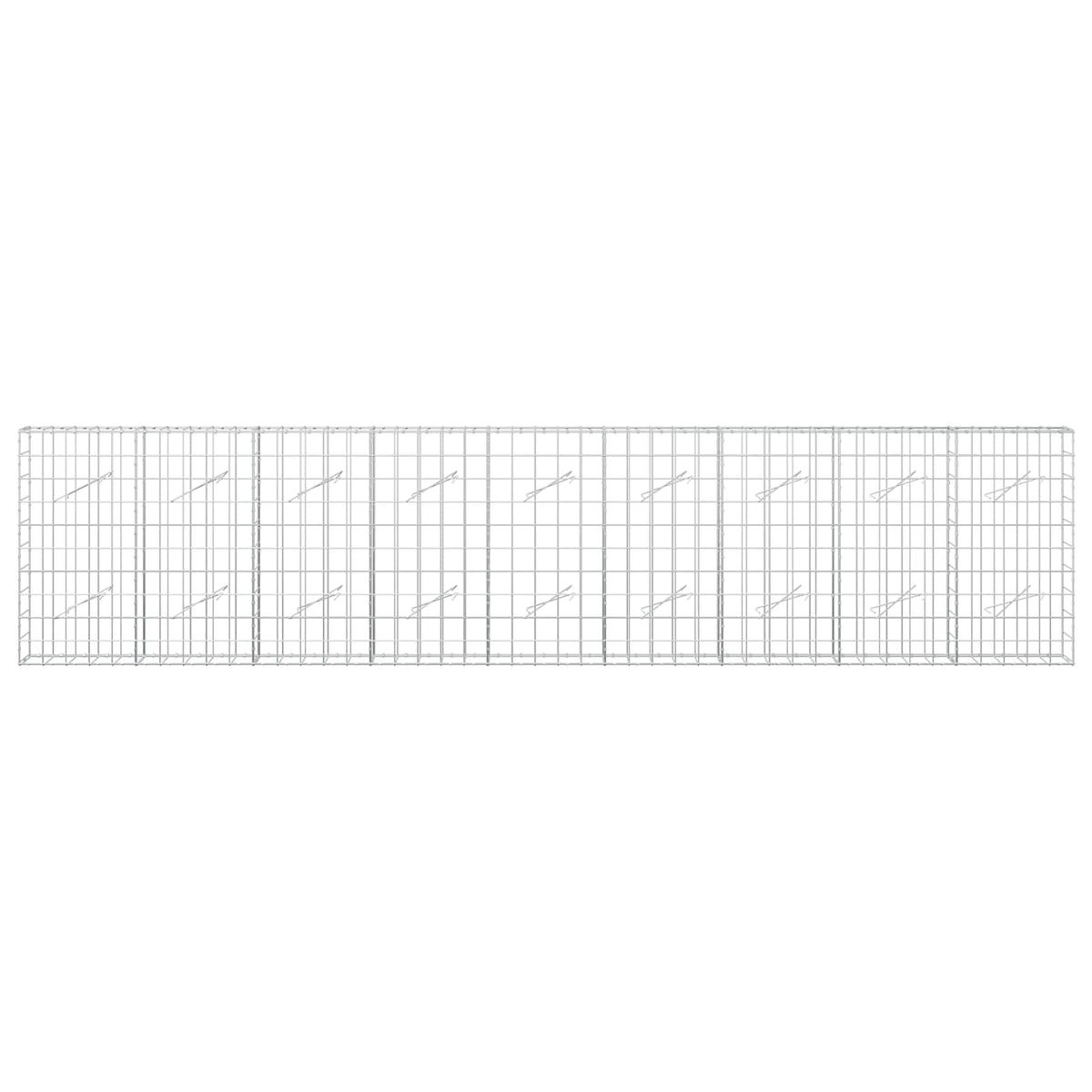 vidaXL Gabion z drutem 5 mm i siatką 10x10 cm 450x10x100 cm