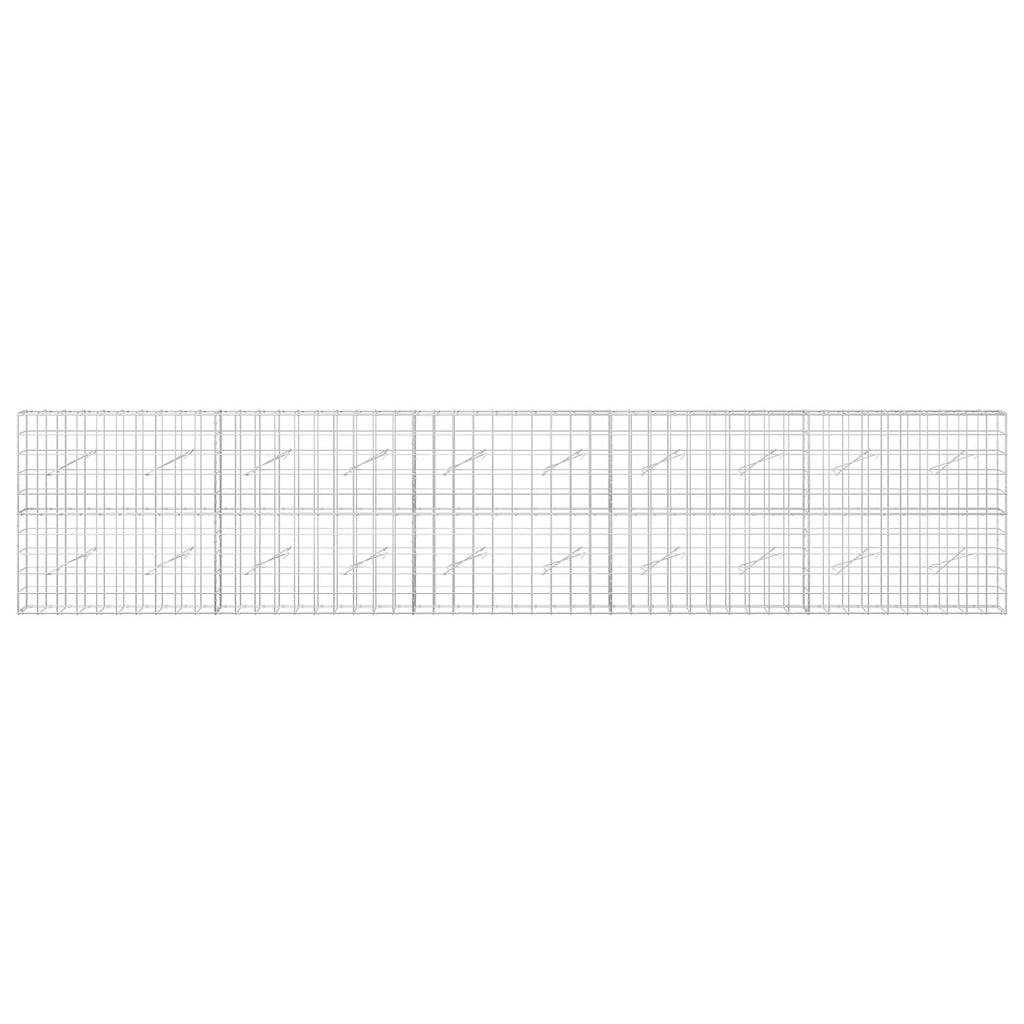 vidaXL Gabion z drutem 5 mm i siatką 10x10 cm 500x10x100 cm