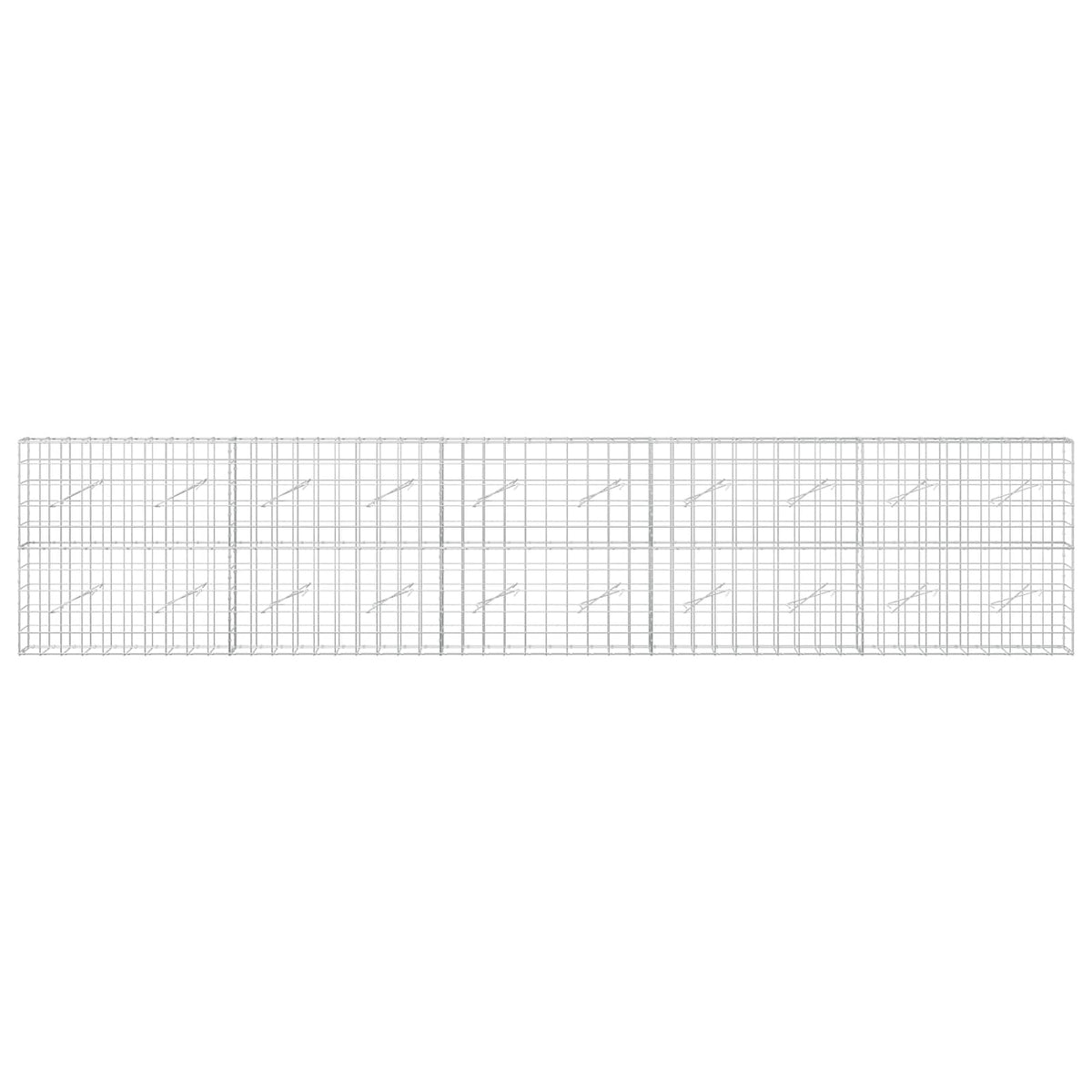 vidaXL Gabion z drutem 5 mm i siatką 10x10 cm 500x10x100 cm