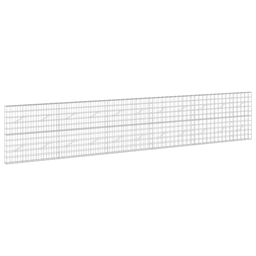 vidaXL Gabion z drutem 5 mm i siatką 10x10 cm 550x10x100 cm