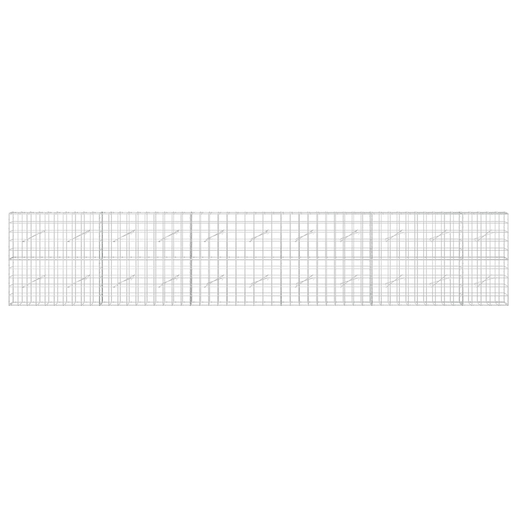vidaXL Gabion z drutem 5 mm i siatką 10x10 cm 550x10x100 cm