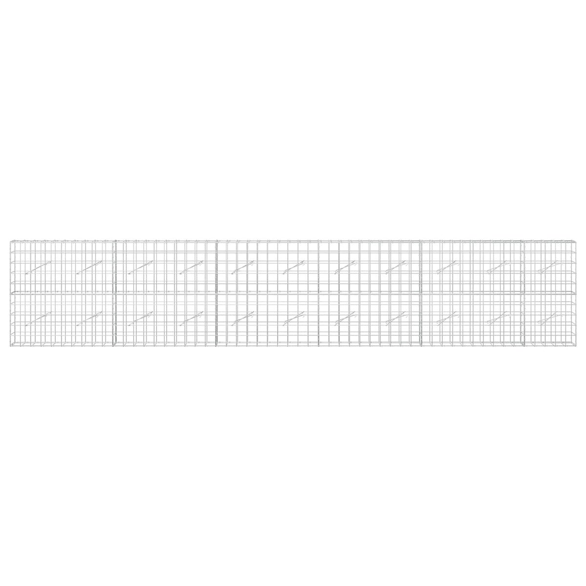 vidaXL Gabion z drutem 5 mm i siatką 10x10 cm 550x10x100 cm