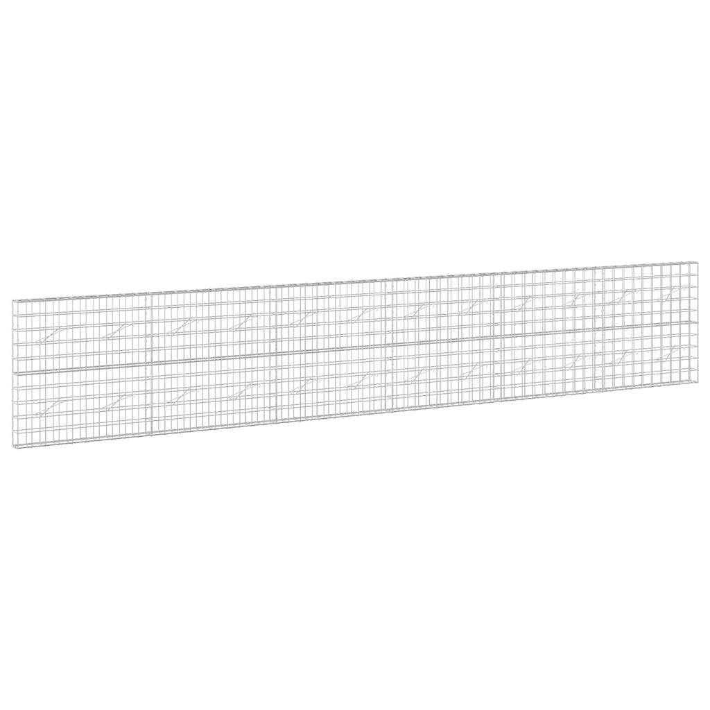 vidaXL Gabion z drutem 5 mm i siatką 10x10 cm 600x10x100 cm