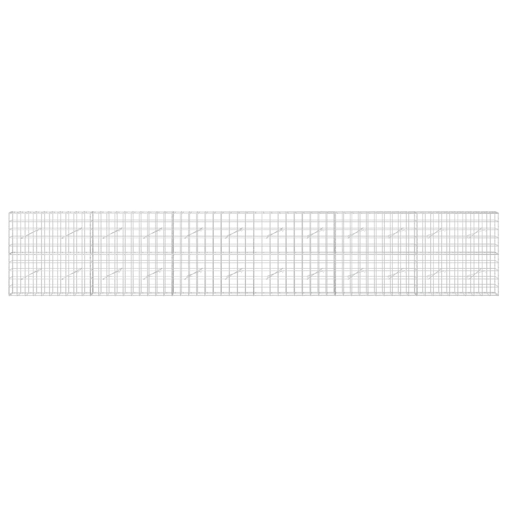 vidaXL Gabion z drutem 5 mm i siatką 10x10 cm 600x10x100 cm
