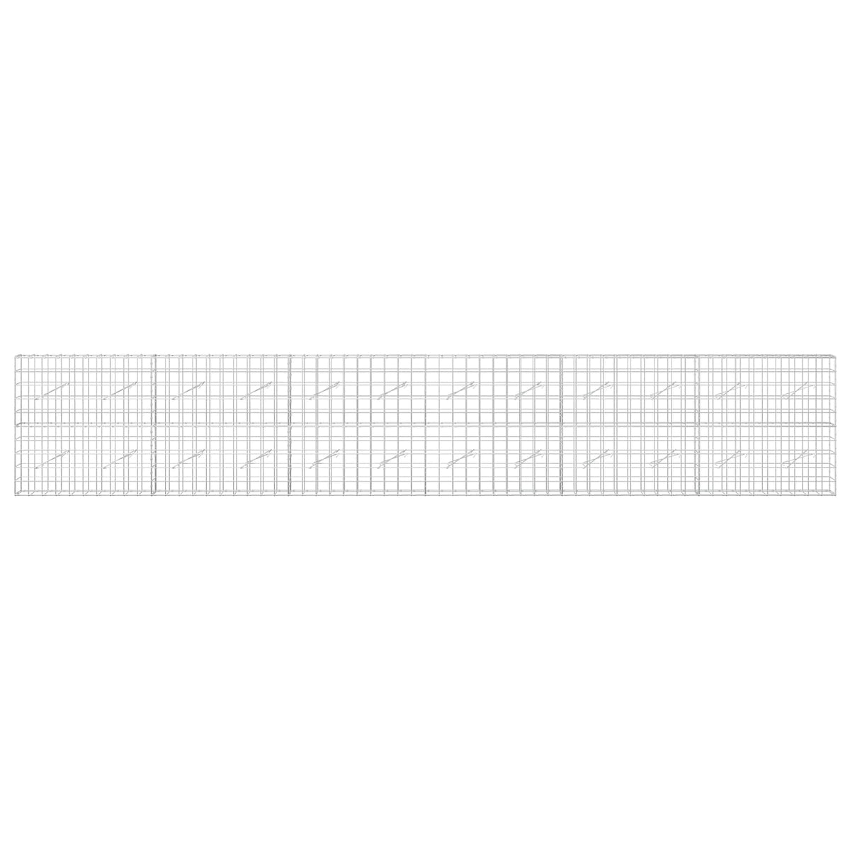 vidaXL Gabion z drutem 5 mm i siatką 10x10 cm 600x10x100 cm