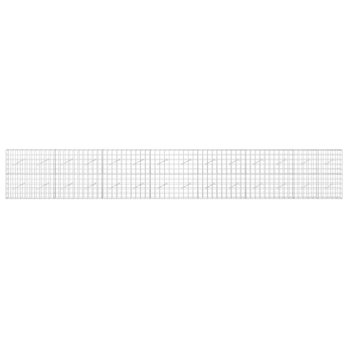 vidaXL Gabion z drutem 5 mm i siatką 10x10 cm 700x10x100 cm