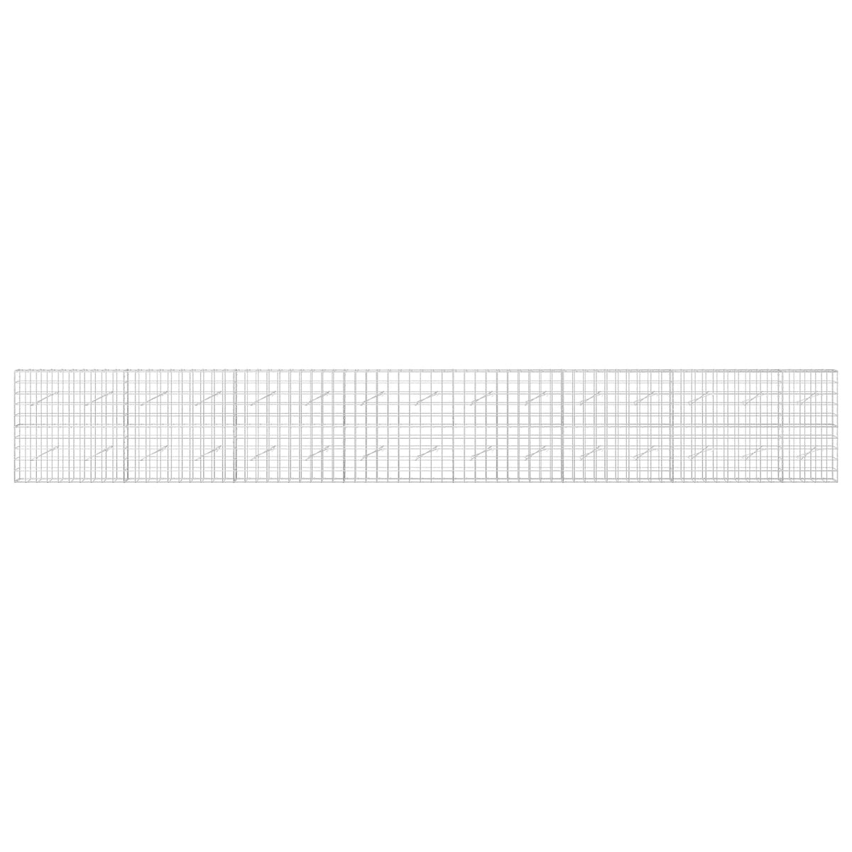 vidaXL Gabion z drutem 5 mm i siatką 10x10 cm 750x10x100 cm