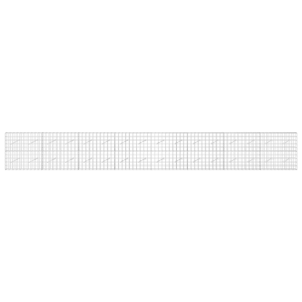 vidaXL Gabion z drutem 5 mm i siatką 10x10 cm 800x10x100 cm