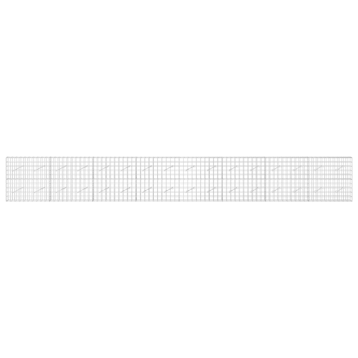 vidaXL Gabion z drutem 5 mm i siatką 10x10 cm 800x10x100 cm