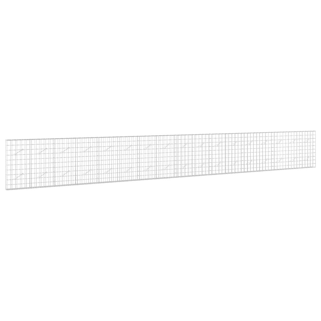vidaXL Gabion z drutem 5 mm i siatką 10x10 cm 850x10x100 cm