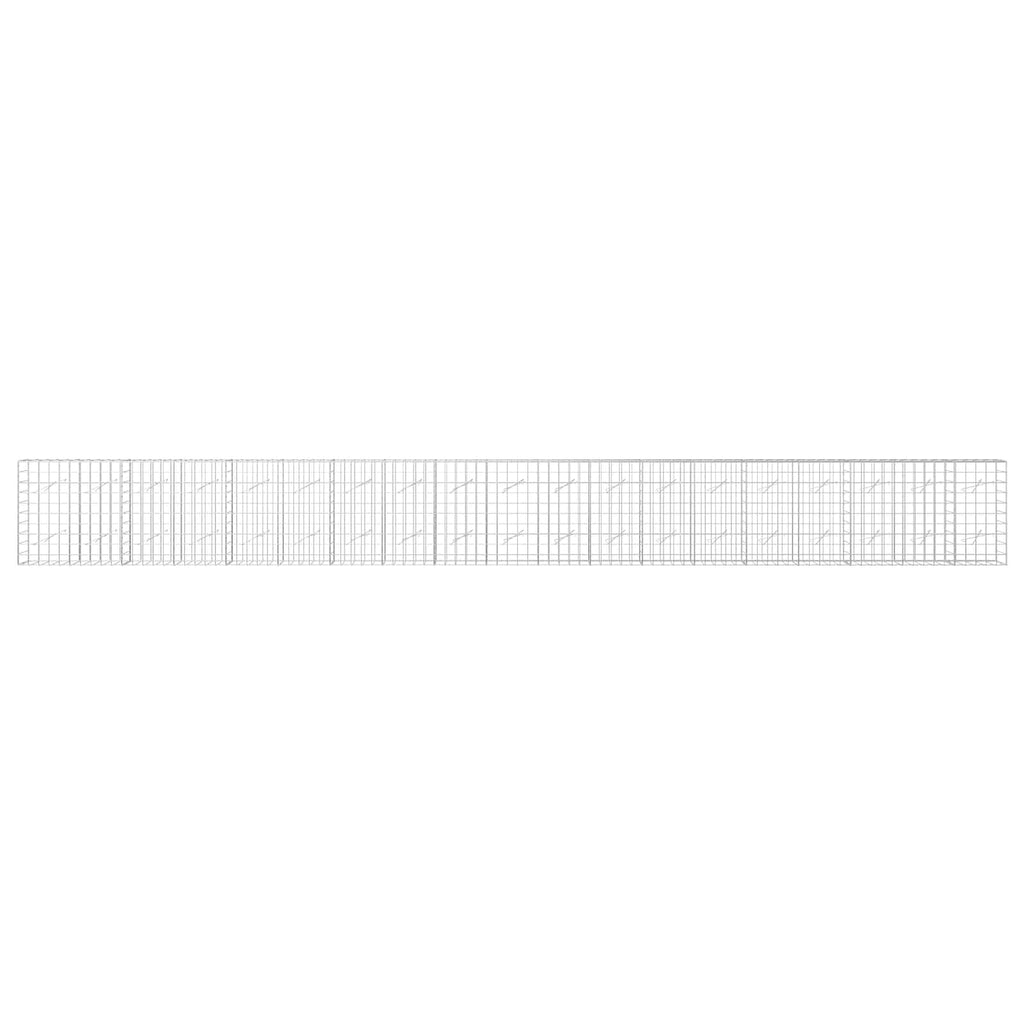 vidaXL Gabion z drutem 5 mm i siatką 10x10 cm 950x10x100 cm