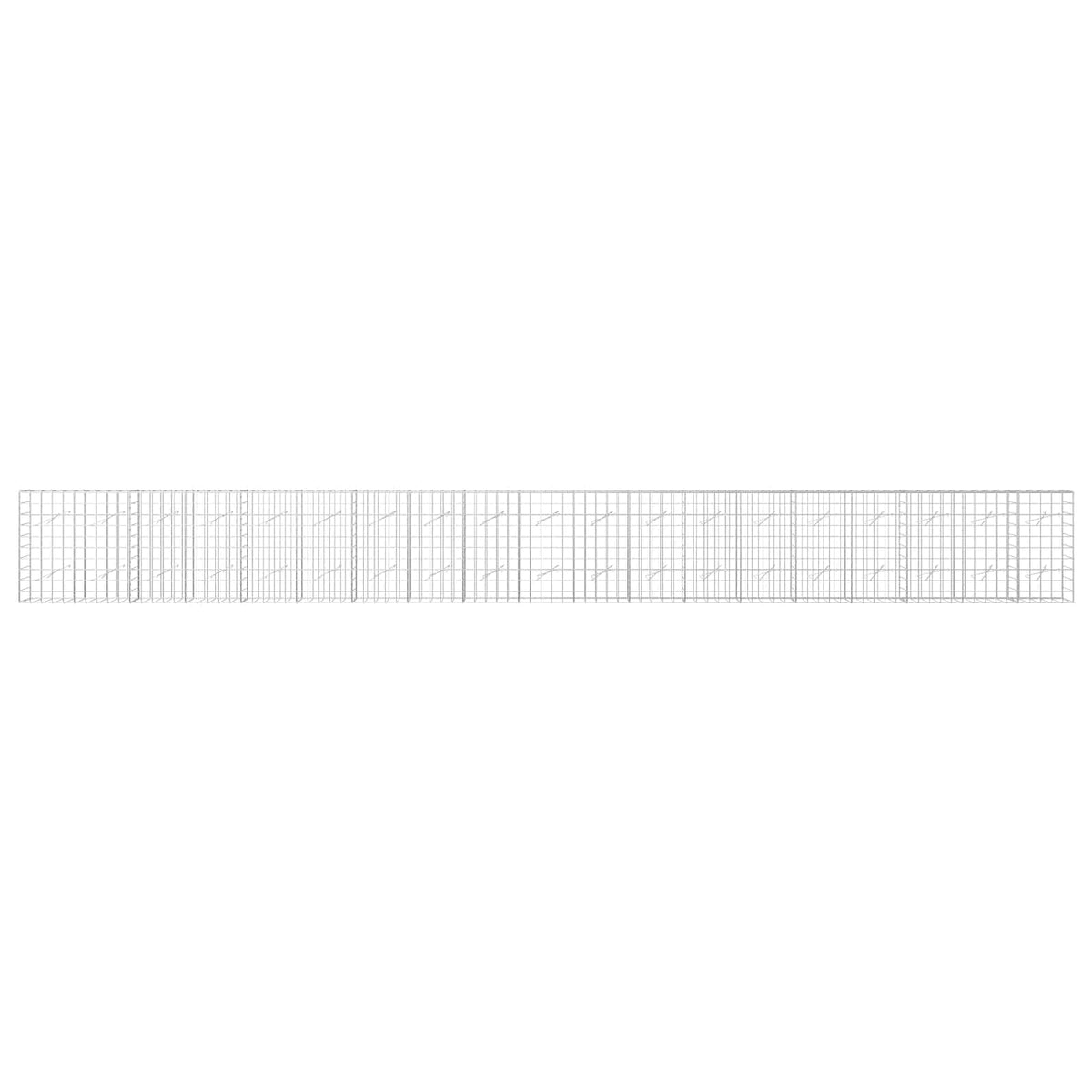 vidaXL Gabion z drutem 5 mm i siatką 10x10 cm 950x10x100 cm