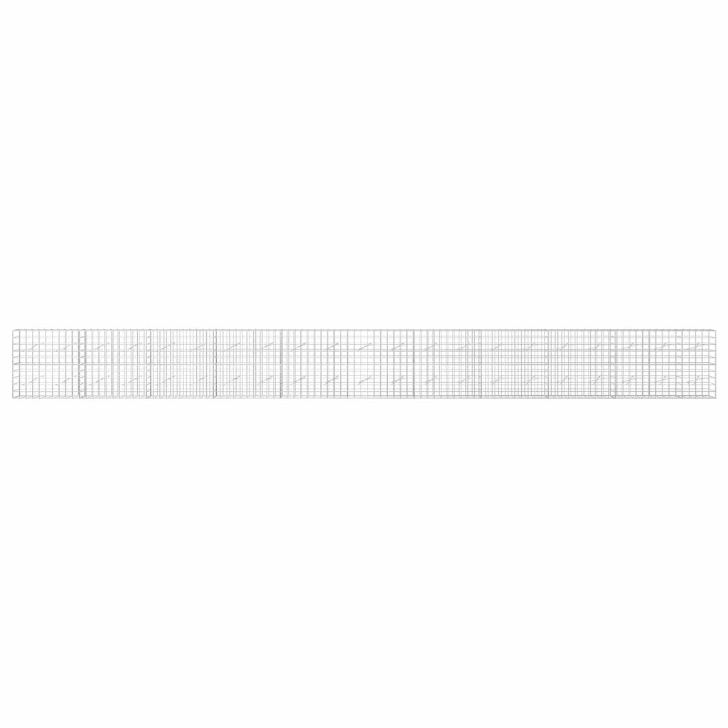 vidaXL Gabion z drutem 5 mm i siatką 10x10 cm 1050x10x100 cm