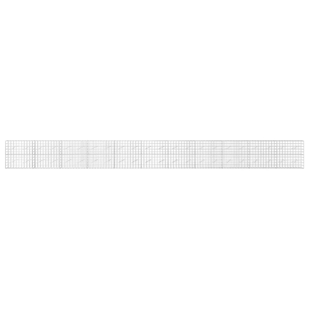 vidaXL Gabion z drutem 5 mm i siatką 10x10 cm 1100x10x100 cm