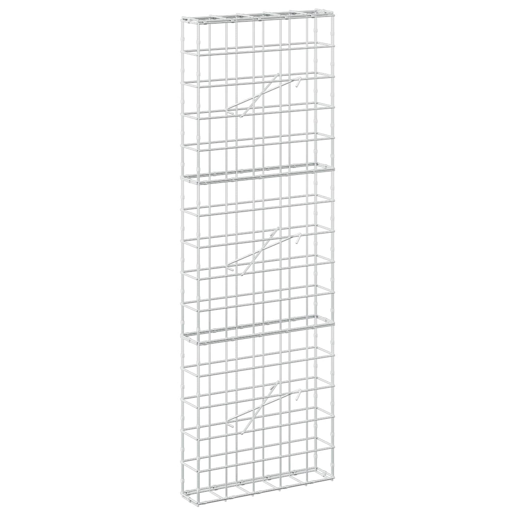 vidaXL Gabion z drutem 5 mm i siatką 10x10 cm 50x10x150 cm