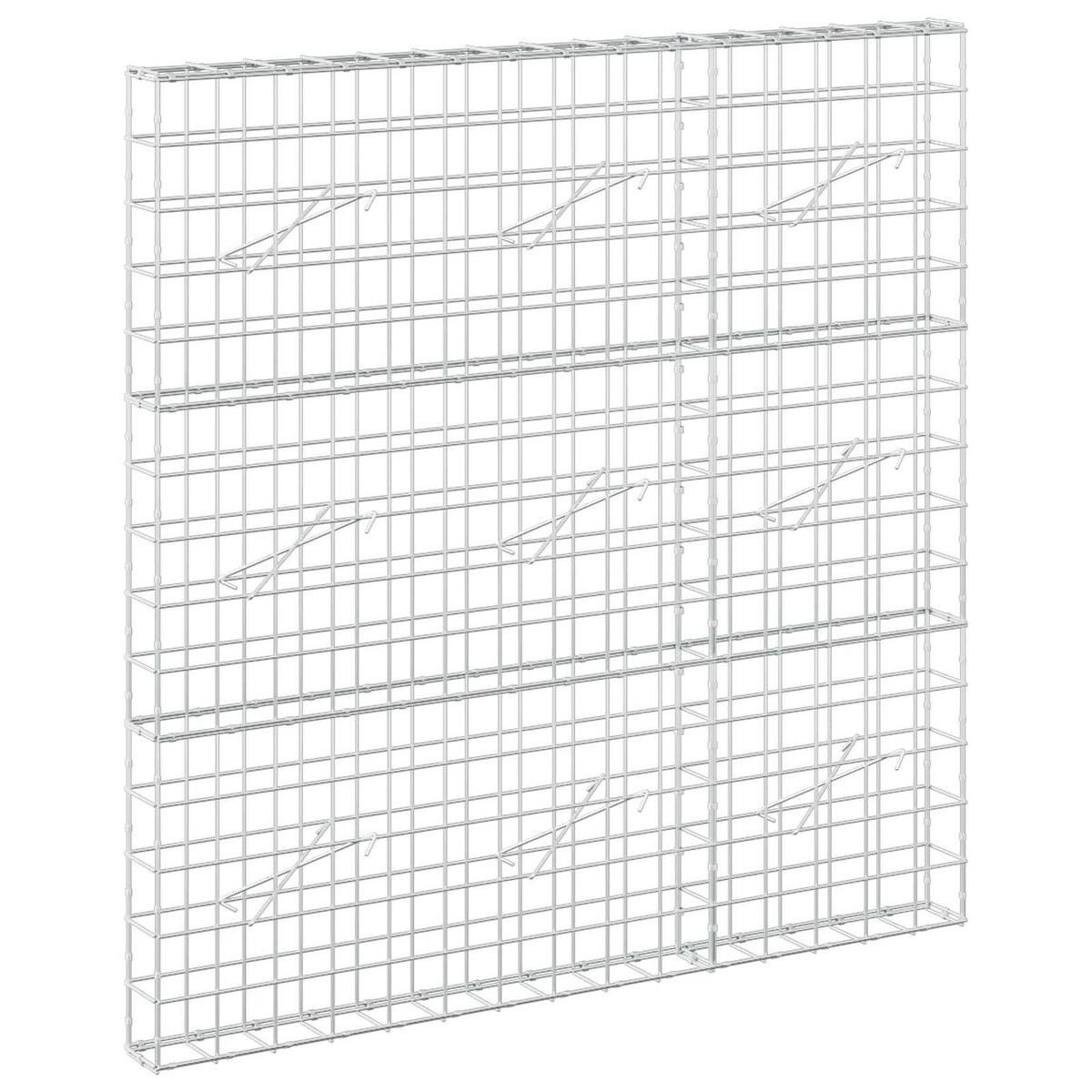 vidaXL Gabion z drutem 5 mm i siatką 10x10 cm 150x10x150 cm